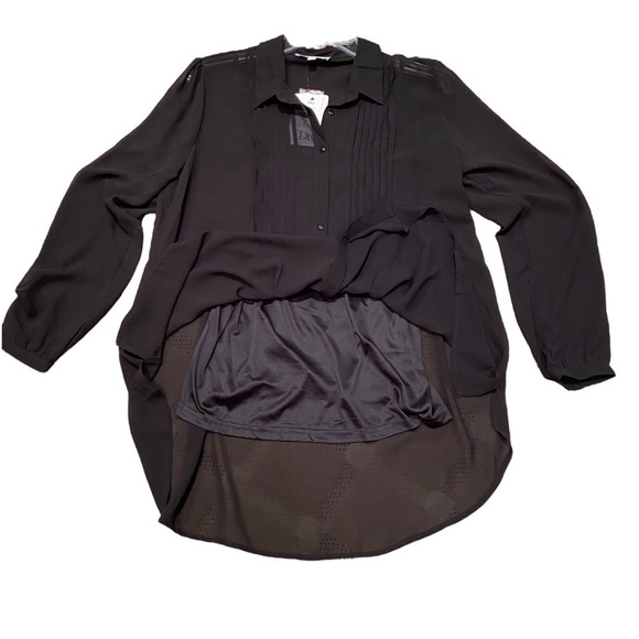 Dr2 Button Down Sheer Blouse - Picture 5 of 8